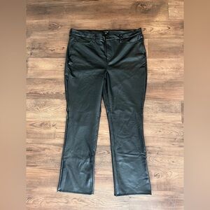 NYDJ Faux Leather Marilyn Straight Pants Sculpt Her™ Collection Black Size 18W